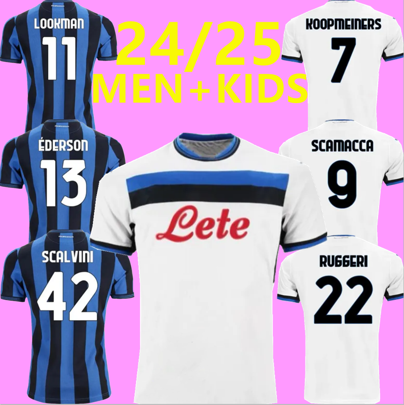 Atalanta 2024 2025 Home Away Soccer Jerseys Uniforms Men kids Football Shirt ZAPPACOSTA MIRANCHUK SCALVINI RUGGERI DE KETELAERE LOOKMAN SCAMACCA Authentic Desi