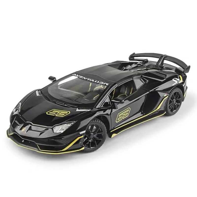 1 24 Lamborghinis Aventador SVJ63 Alloy Model Toy Diecasts Metal Casting Sound and Light Car Toys For Children Vehicle Free shipping