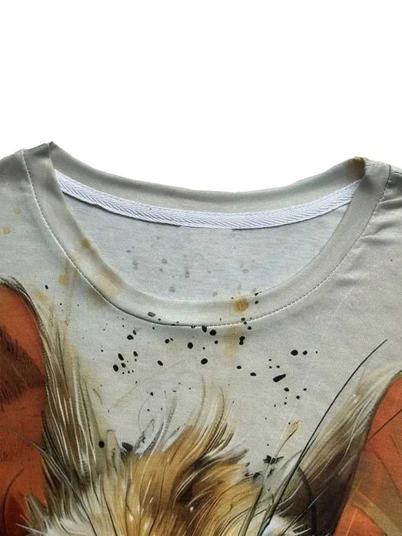 Cool Mouse 3D Animal Pattern US Printing Personalized Fashion Trend Fun Leisure Daily Short Sleeve Trend Mens T-shirt W250224