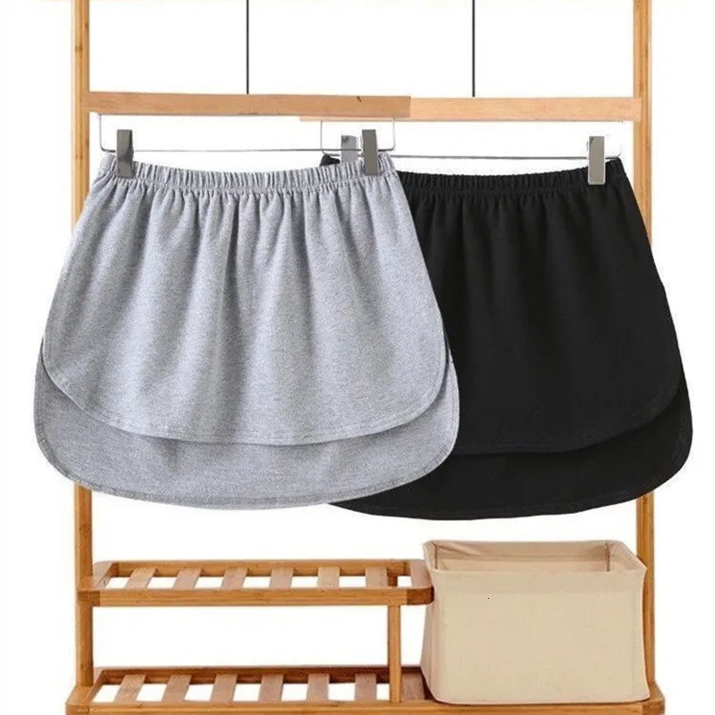 Detachable Womens Skirts Half Slips Stretch Shirt Irregular Tail Hem Inner Skirt Ladies Underdress Petticoat Underskirt 250224