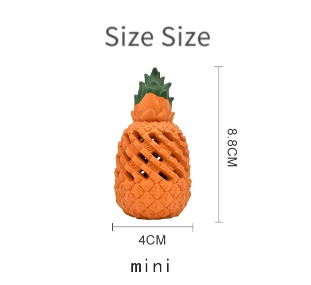 Natural Rubber Pineapple Chewing Toy for Puppies - Long Lasting Teether & Interactive Pet Gift