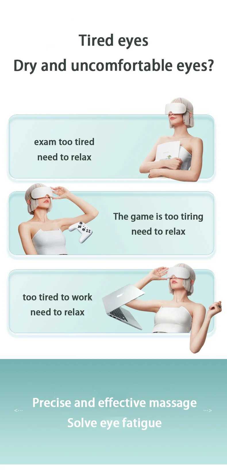 Smart Nano Steam Eye Massager Eye Care Instrument Atomizing Eye Massager Point Acupressure Massager Relieve Fatigue Dark CirclesXJ250224