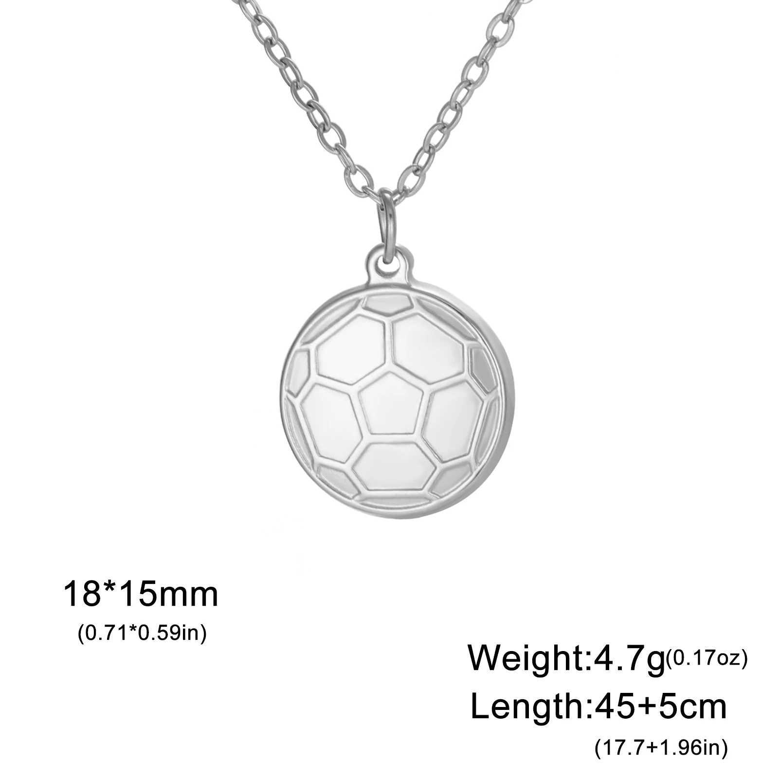 Fishhook Soccer Football Necklace for Men Wan Kid Child Boy Ball Sports Gold Color Stainless Steel Pendant Luxury Gift Jewelry X250224