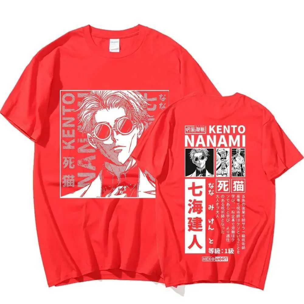 Anime Jujutsu Kaisen Nanami Kento Print T Shirt Men Women Casual Loose Tshirts Harajuku Unisex Prevalent Fashion T-shirt W250224