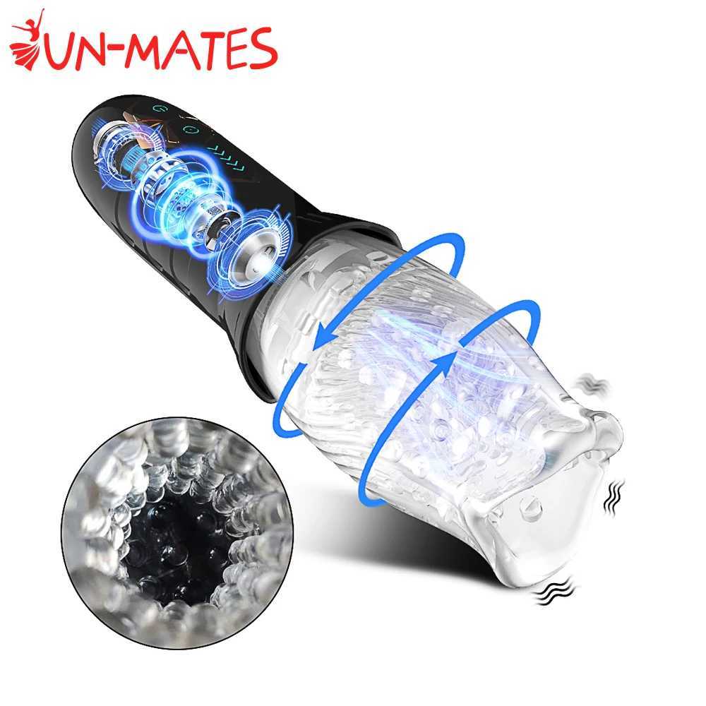 Automatic rotating male masturbator real oral sex flash vibrator spiral motion rotating cup penis delay sex toyW250224