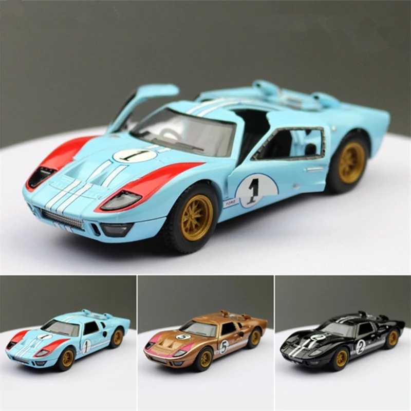 1 32 1966 Ford GT40 alloy sports die-casting metal toy track racing car model silation series childrens gift Free shipping