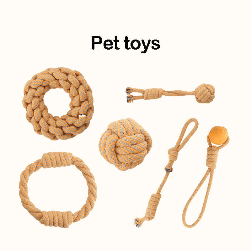 DHpet Rope Knot Toy Set for Dogs - Durable, Interactive & Washable, 650g, 40228cm Package, 50X60X30cm Carton Size