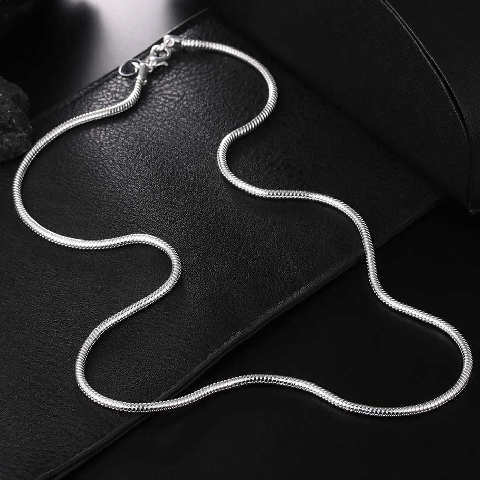 ALIZERO 925 Sterling Silver M Snake Chain Necklace For Wen Men Fashion Hip Hop Simple Necklaces Jewelry s 40-75cm X250224