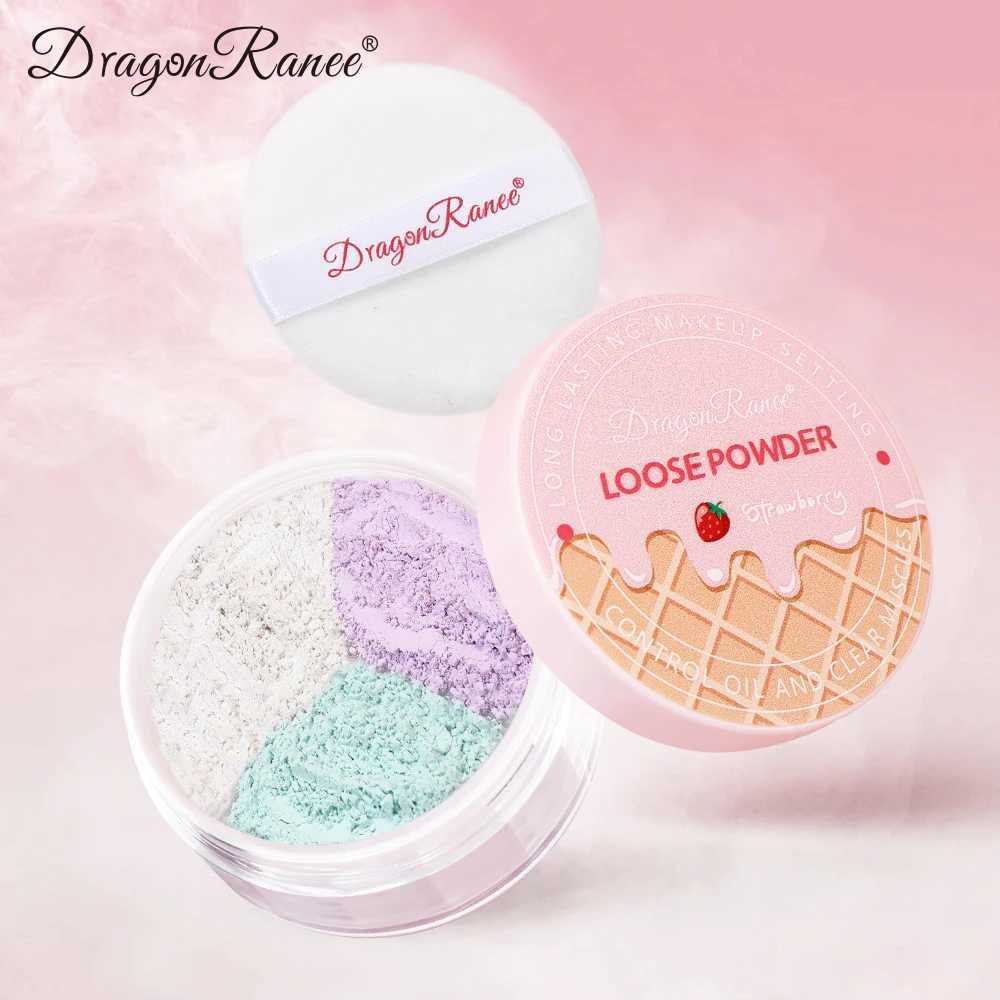 Oil-Control Matte Setting Powder Pearl Highlighter | Loose Powder for Long-Lasting Shine Control 3-Color Blush for ContouringXJ250224