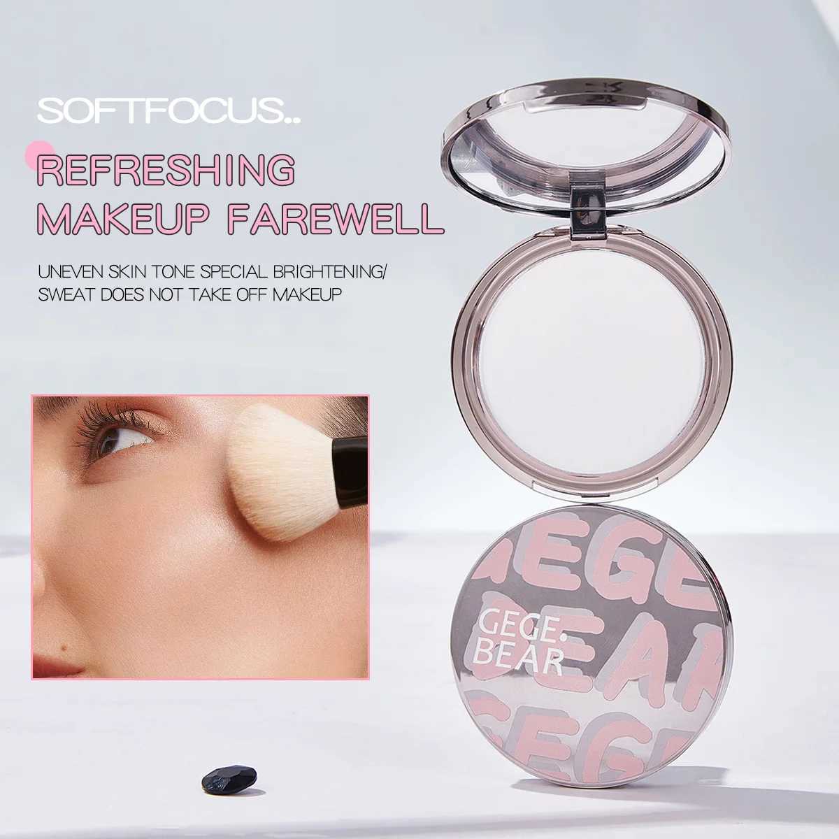 Gege Bear Setting Powder Fine Powder Texture Soft Focus Matte Long-lasting Natural MakeupXJ250224