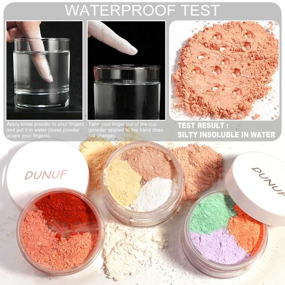 DUNUF 3-color matte suit powder concealer durable waterproof contour loose powder facial makeup dry wet superfineXJ250224