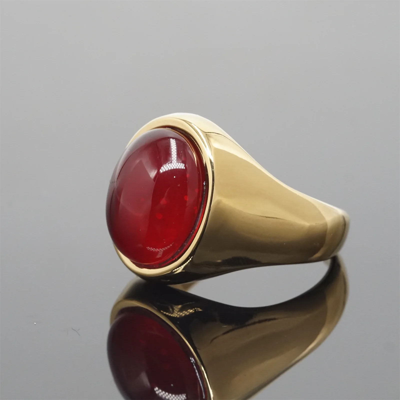 Multi Color Jewel Ring for European and American Mens and Womens Rings Vintage Stainless Steel Fashion Trendy Rings Size 7-12 250218