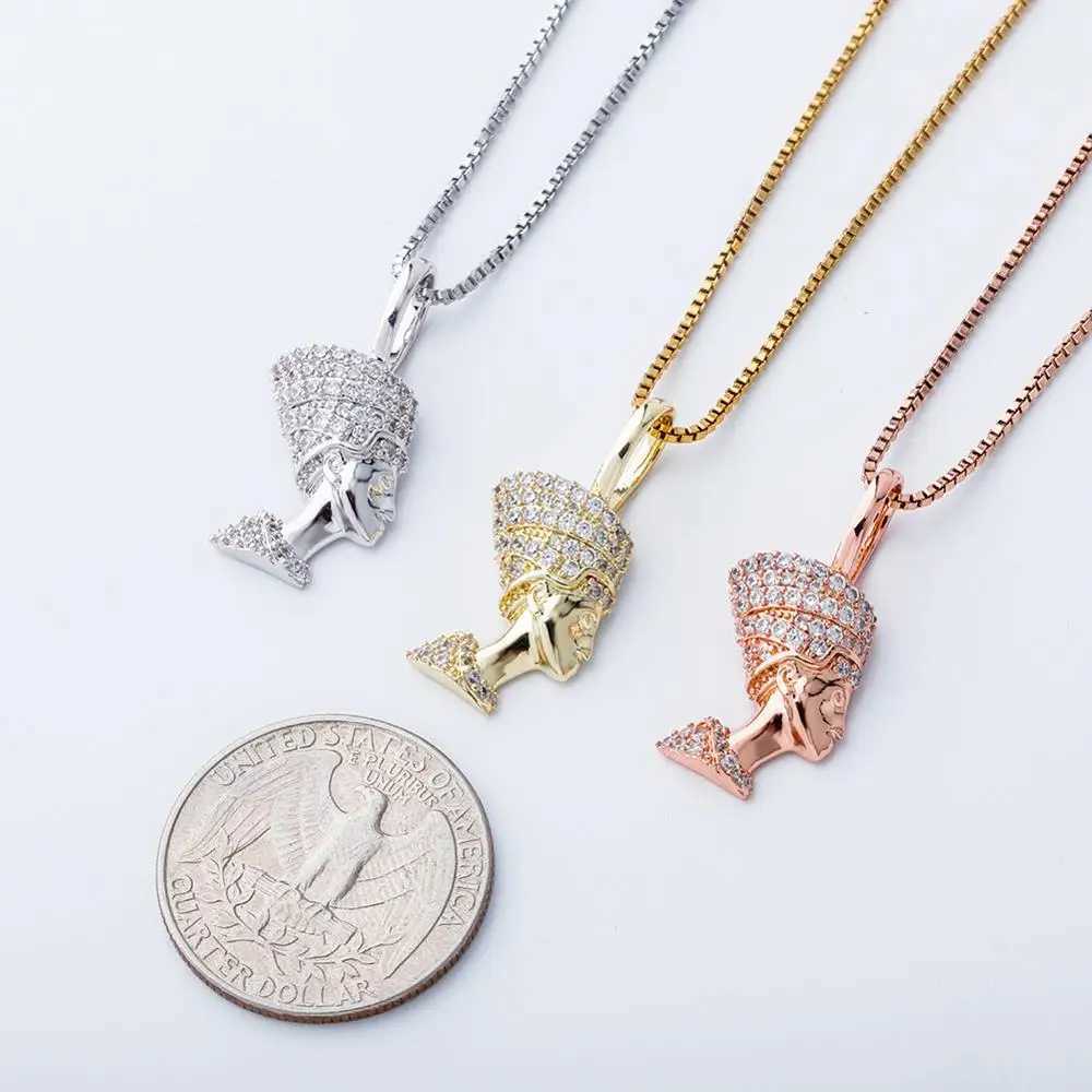 GUCY New 925 Sterling Silver Egyptian Pharaoh Pendant and Hip Hop Zircon Pendant Fashion Hip Hop Jewelry For Gift X250224