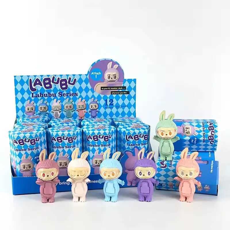 1-12PCS Blind Box Labubu Hippers Figure Action Figurine Doll Collection Pvc Model Toys Wholesale Children Birthday ChristmasT250224