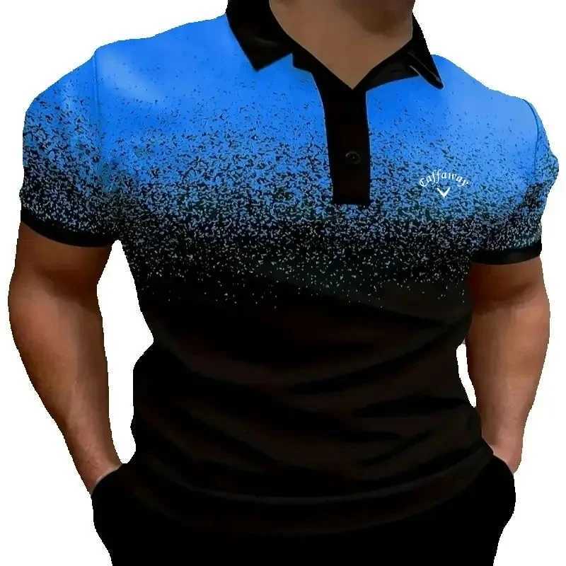 Summer mens high-quality short sleeved polo shirt fashionable and casual outdoor sports multifunctional top W250224