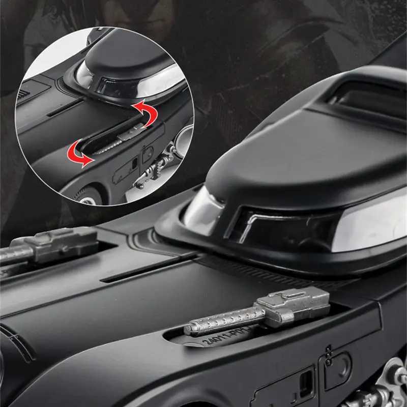 1/24 ic Movie Alloy Batmobile Bat Sports Diecast Metal Toy Racing Car Model Sound Light Silation Kids Gifts Free shipping