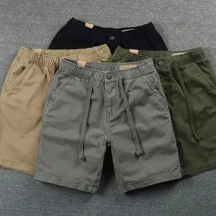 Mens Casual Cargo Shorts Outdoor Sports Half Pants Bermuda American Style Streetwear Breathable Comfortable Grey 250214