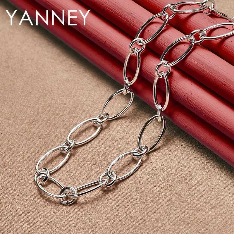 925 Sterling Silver 18 Inches Chain Necklace For Wen Men Hip Hop Punk Jewelry Accessories Gifts X250224