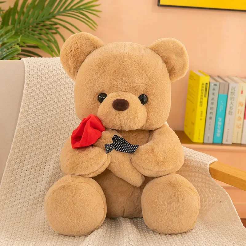 Valentines Day roses teddy bear animal plush toys for girls teddy bear dollsT250222