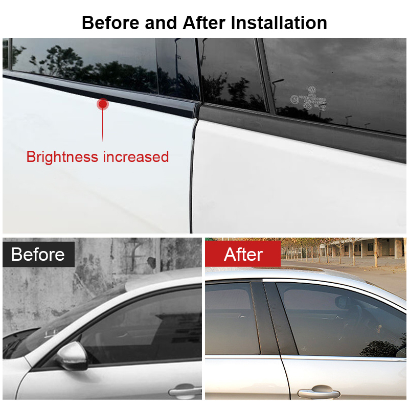 Chrome Body Strip Bumper Door Protector Moulding Styg Sticker Window Car Exterior Trim Accessories
