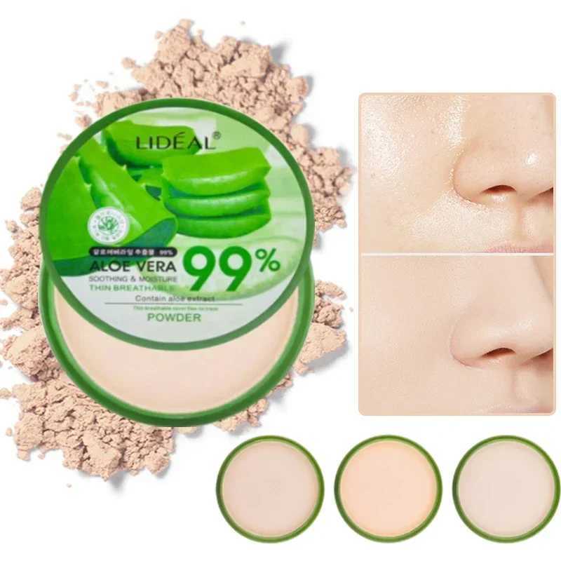 99% Aloe Vera Softening Powder Waterproof Moisturizing Concealer Foundation Fixed Make Up Oil Control Facial Makeup CosmeticsXJ250224