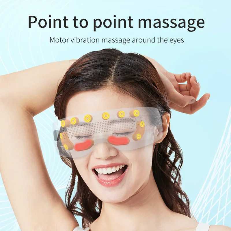 Electric Visible Eye Massager Vibration Acupoint Eye Care Device Hot Compress with Bluetooth for Migraines Relief Improve SleepXJ250224