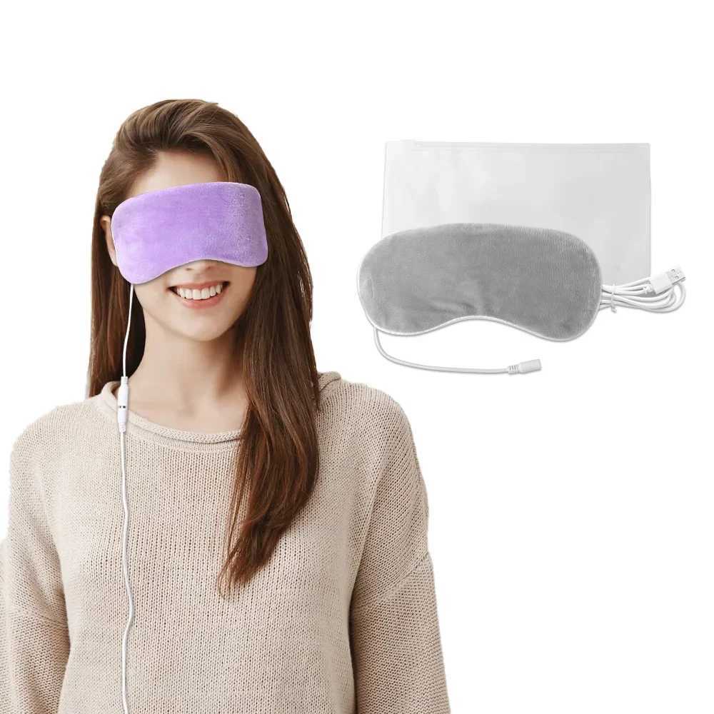 Heated Eyes Cover Eye Mask Sleep Mask Heated Hot Steam Compress Sleeping Heating Pad Electrical Temperature Control BlindfoldXJ250224