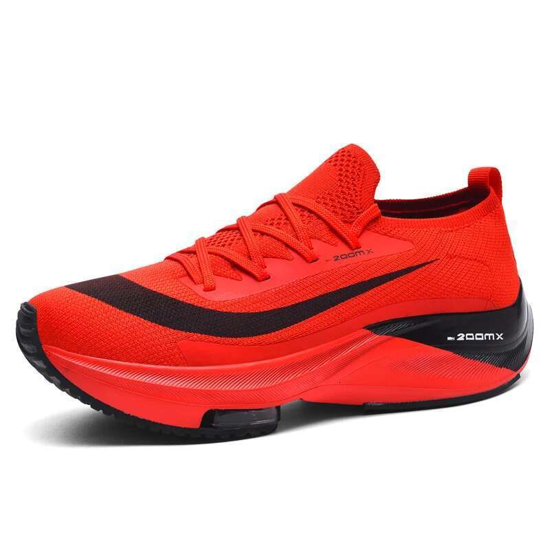 New Couple Running Mesh Brea thable C omfo rtable Flat Casual Walk ing Shoes Lace-up Trendy Outdoor Sneakers M en Women