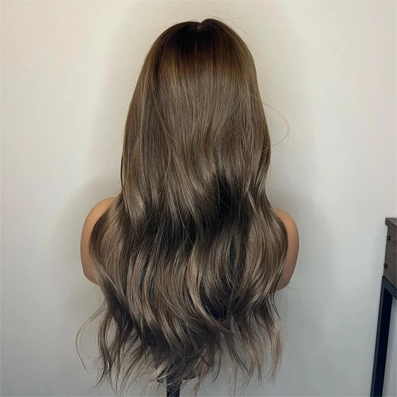 Soft Dark Brown natural Body Wave european raw Human Hair Wig Baby Hair HD Lace front 360 Full Lace Wigs Preplucked