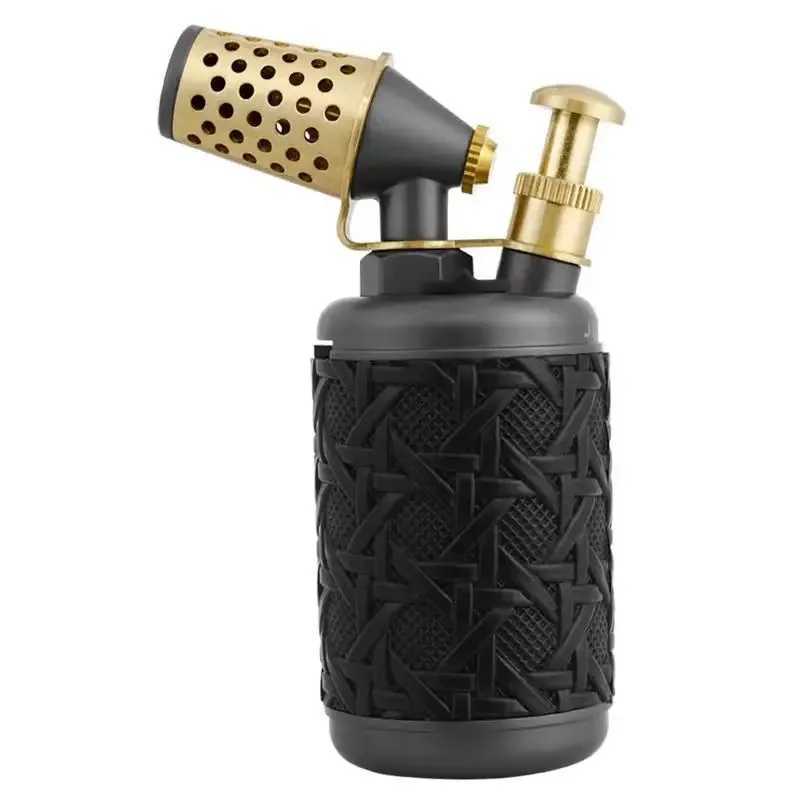 Torch lighter refillable butane cool luxury vintage isqueiro adjustable Blue Jet Flame Cooking cigar lighters no gas includedT250224