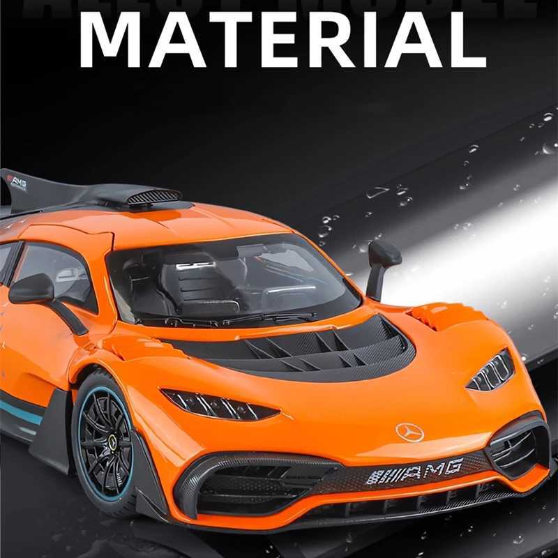 1 18 Benzs One Alloy Sports Car Model Diecasts Metal Concept Racing Vehicles Car Model Sound and Light Simulation Kids Toys Gift Z250224