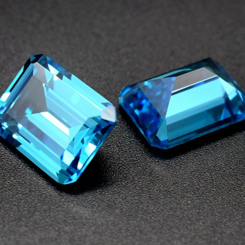 Pretty Aquamarine Stone Emerald Cut VVS Loose Gemstones for Jewelry Making Accessories DIY Jewelry /Collection/Inlay/Gift 250222