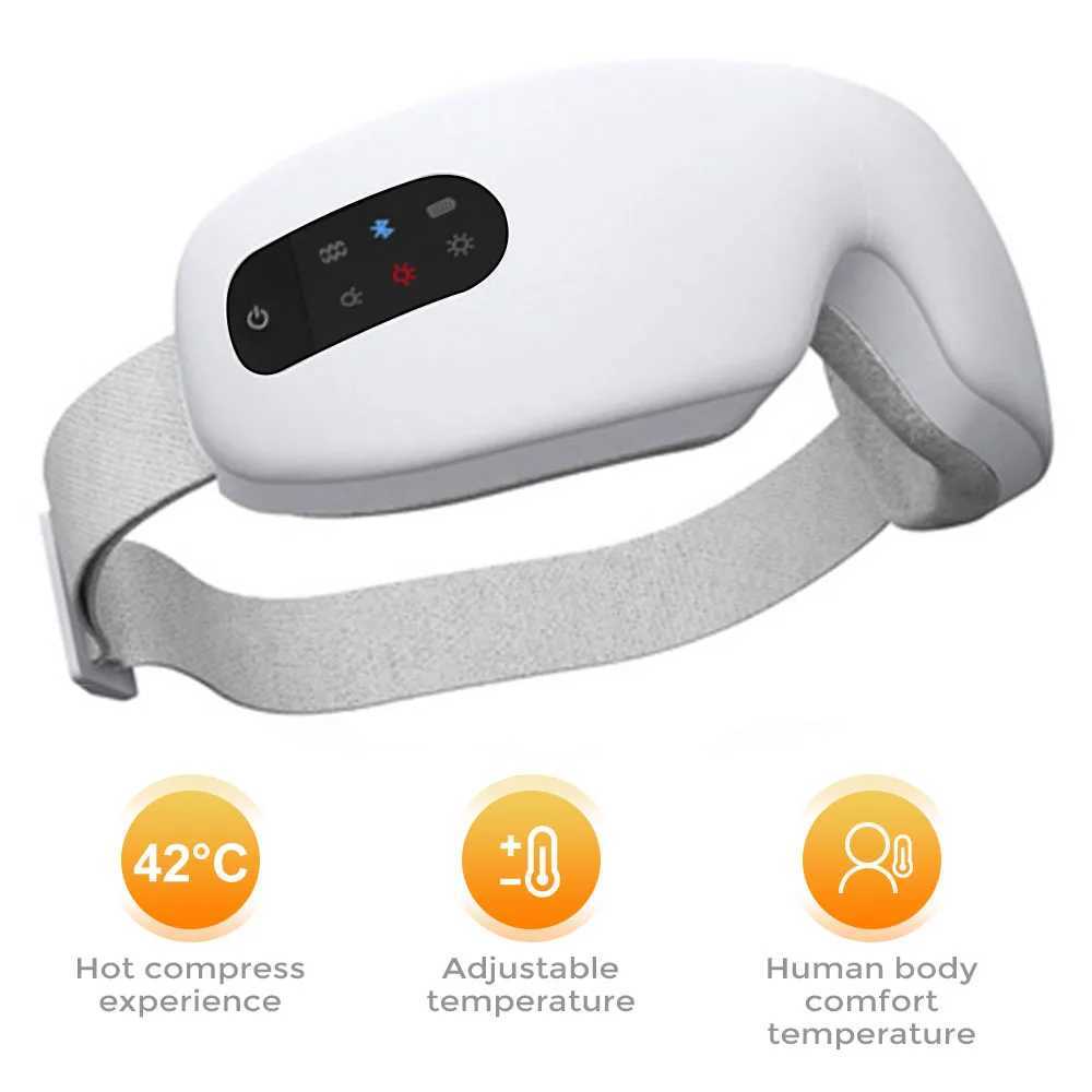 Intelligent USB charging electric eye massager air pressure thermal compression massage glasses foldable Bluetooth music eye massage careXJ250224