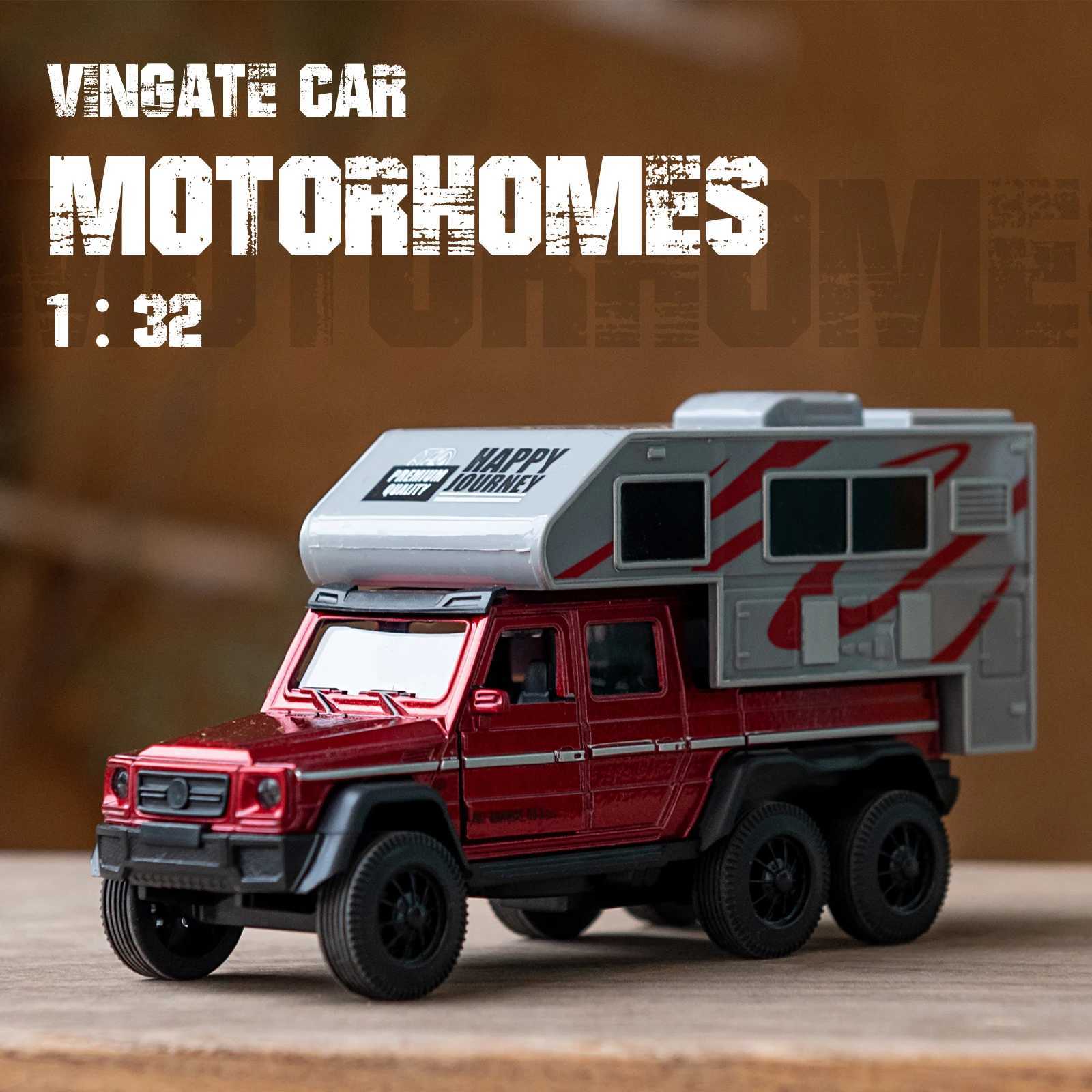 1 32 Diecast RV Recreational Motorhome Model ic Pull Back Car Miniature Vehicle Replica For Collection Gift for Kids Free shipping