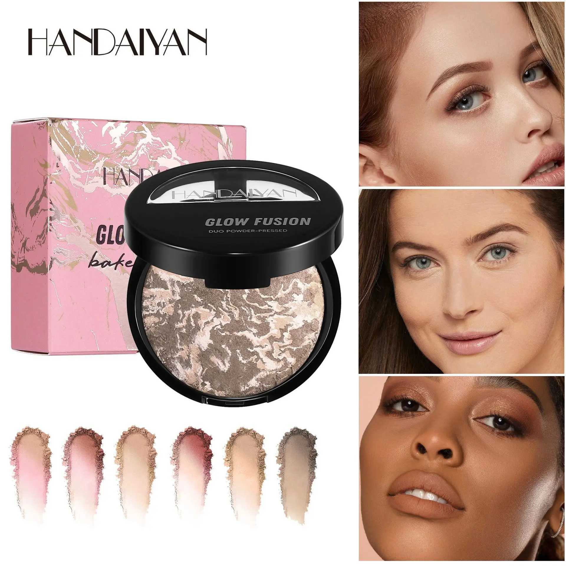 Multipurpose Contour Bronzer Natural Bronze Glow Baked Powder Foundation Setting Pressed Face Powder Brighten Coverage MakeupXJ250224