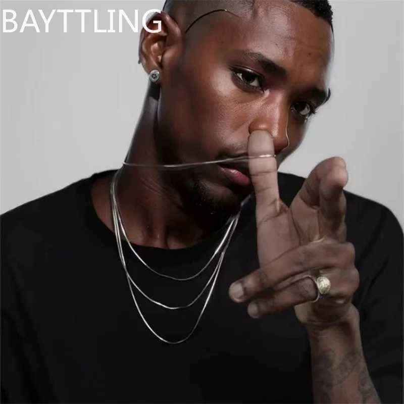 925 sterling silver 1/2mm 16-30 Inches Mens Snake Chain Necklace Wen Hip Hop Trendy Party Jewelry Accessories Gift wholes X250224