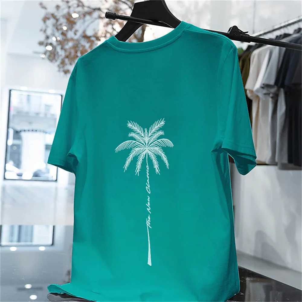 Solid Color Mens T-shirt Printed Pattern Street Trend Travel Leisure Oversized Loose Comfortable High-grade Classic Short Sleeve W250224
