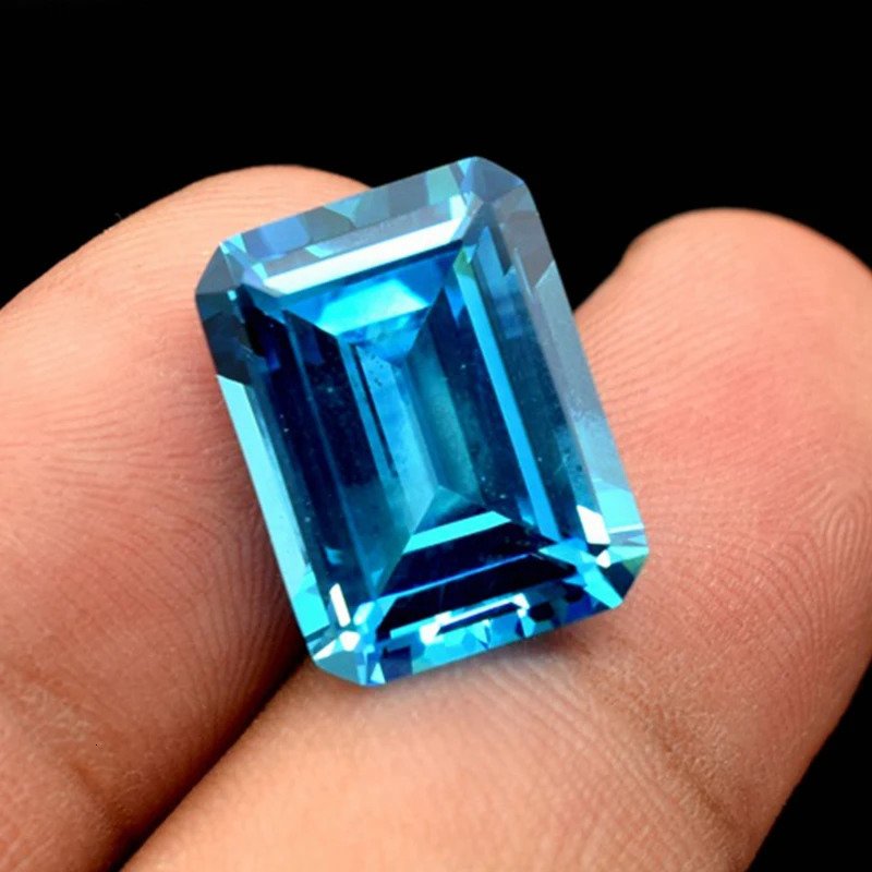 Pretty Aquamarine Stone Emerald Cut VVS Loose Gemstones for Jewelry Making Accessories DIY Jewelry /Collection/Inlay/Gift 250222