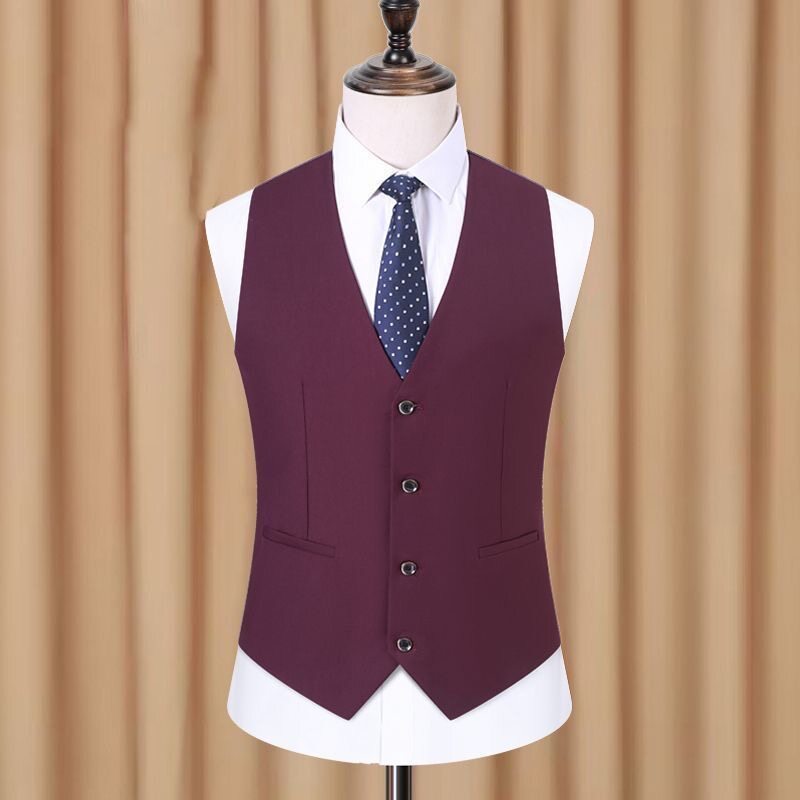 H626Men's suit vest Korean style slim fit thin business casual formal wear