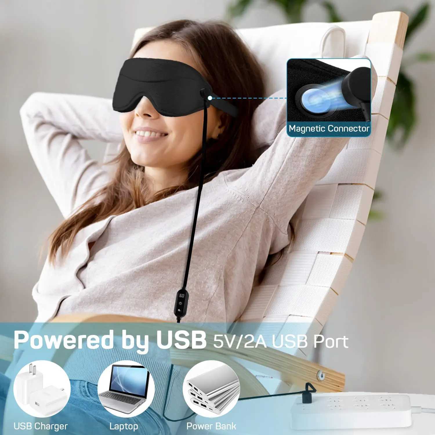 3-in-1 hot massage eye mask 3D hot compression eye mask used for sleep dry eyes tired eyes with 3 vibration modes and timer controlXJ250224