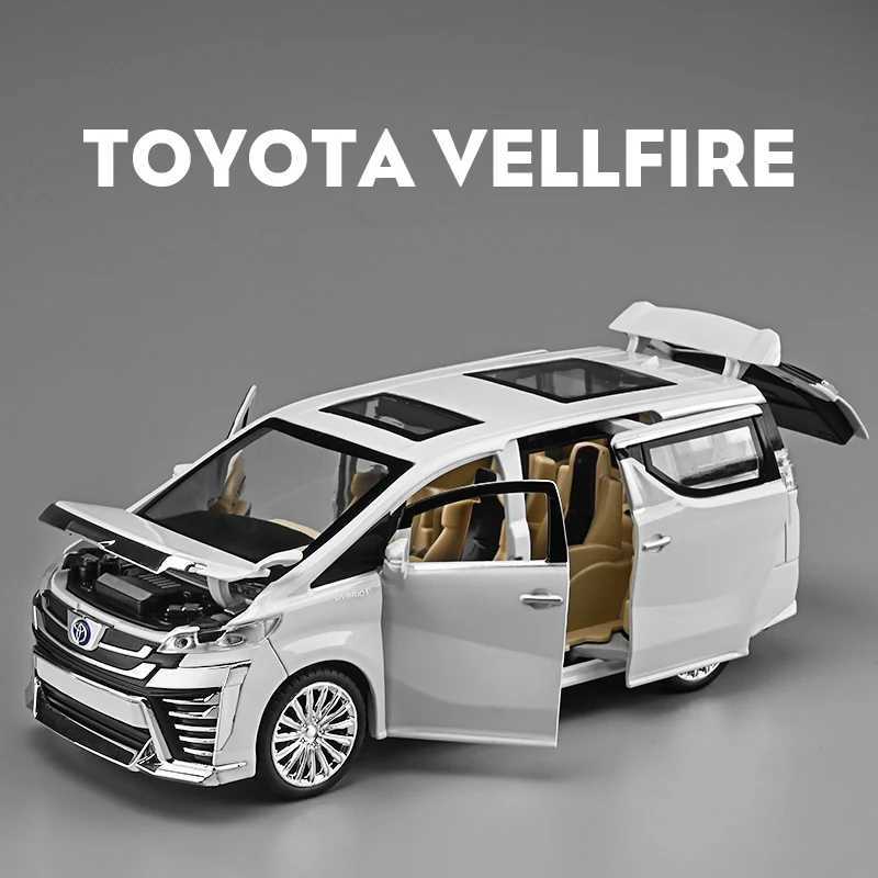 1 32 VELLFIRE Alphard MPV Alloy Diecasts Metal Toy Vehicles Car Model Sound and Light High Silation Kids Gift Free shipping