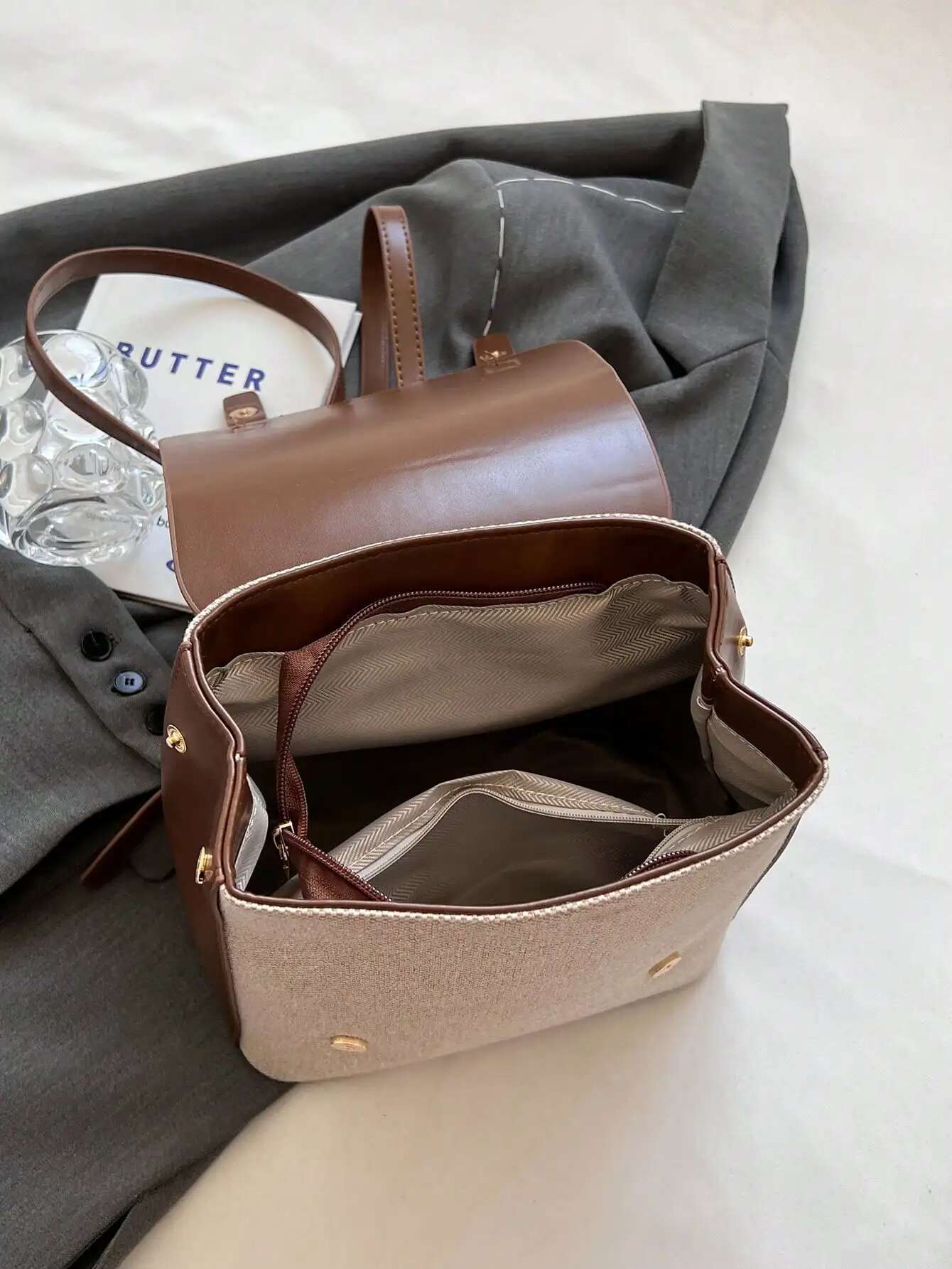 2025 New Fashion Color blocked Designer Women's Backpack Suitable for Daily Use, Ideal Choice for Girls, Trendy Shoulder Bag5