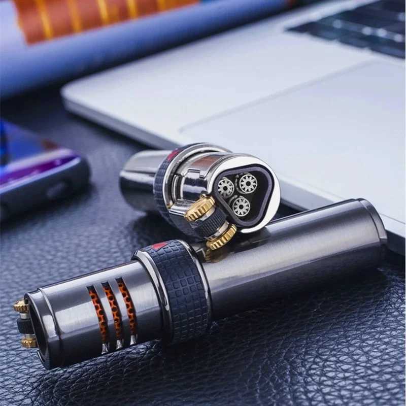 JOBON-Personalized Windproof Gas Lighter Triple Torch Refill Jet Flame Metal Spray Gun Kitchen Pipe Cigar Lighter GadgetT250224