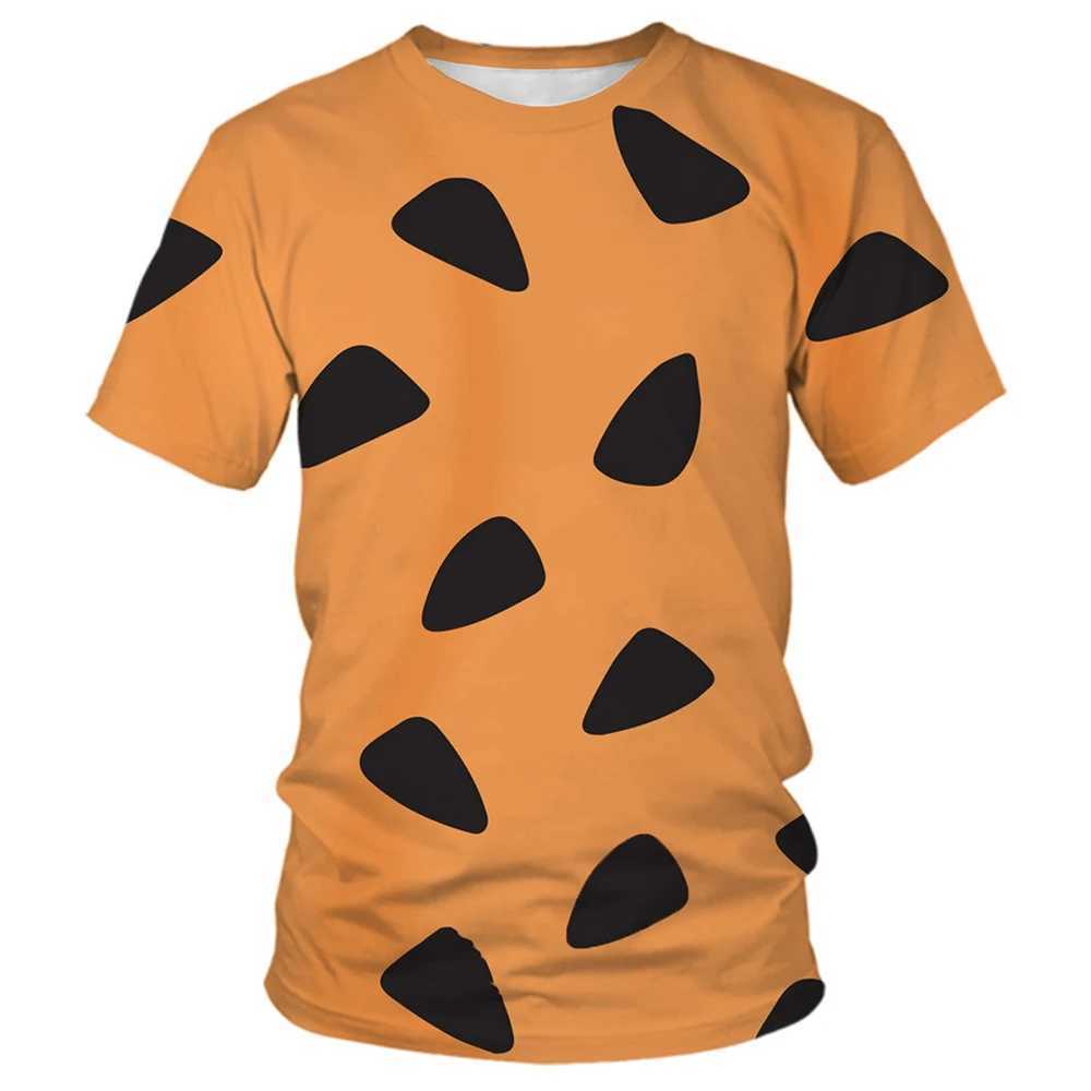 New Fashion Fun Cartoon The Flintstones Men and Women Fun Series 3D Printed T-shirt W250224