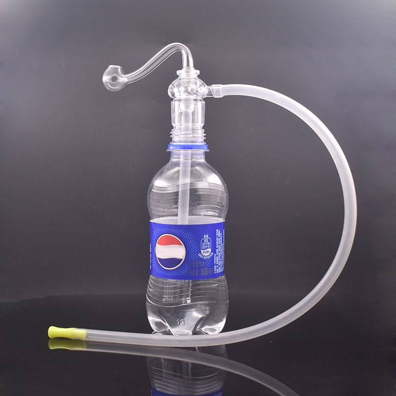 Portable Top Puff Toppuff Water Pipe Screw-On Plastic Tobacco Bong Bottle Set Kit Suite Traveling Tobacco Dry Herb Holder Shisha Hookah Smoking Accessories