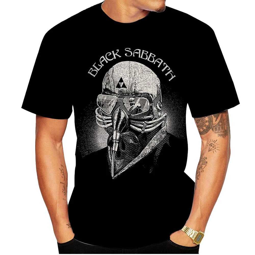 Summer fashion hot street hip-hop 3D printing trend cool black casual cool T-shirt W250224