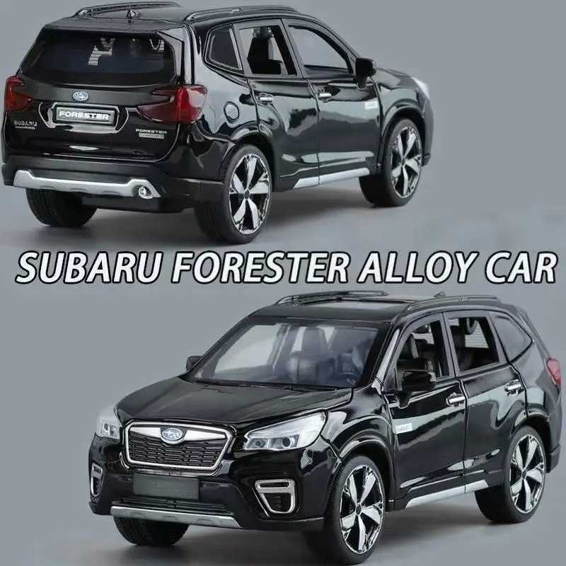 1/30 Subaru Forester SUV Alloy Diecast Metal Off-road Vehicles Car Model Silation Sound and Light Childrens Toy Gift Free shipping