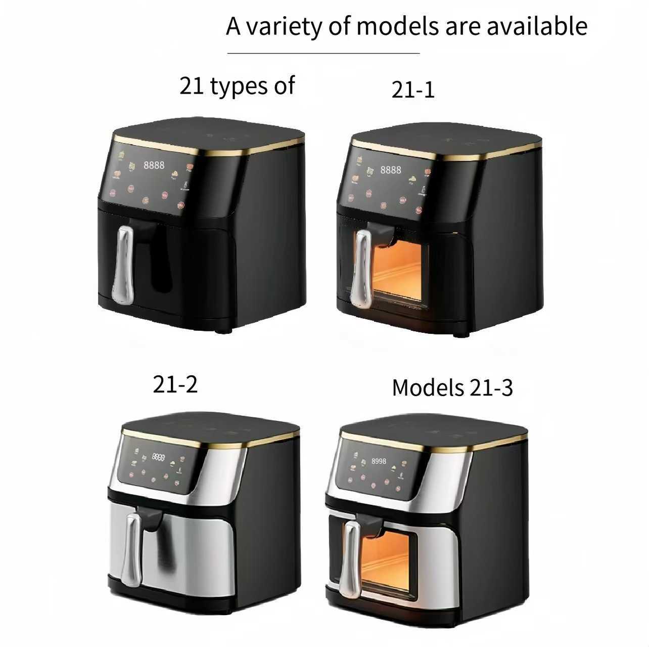 2025 Stainless steel touch type electric air fryer with large capacity for home viewing X250224