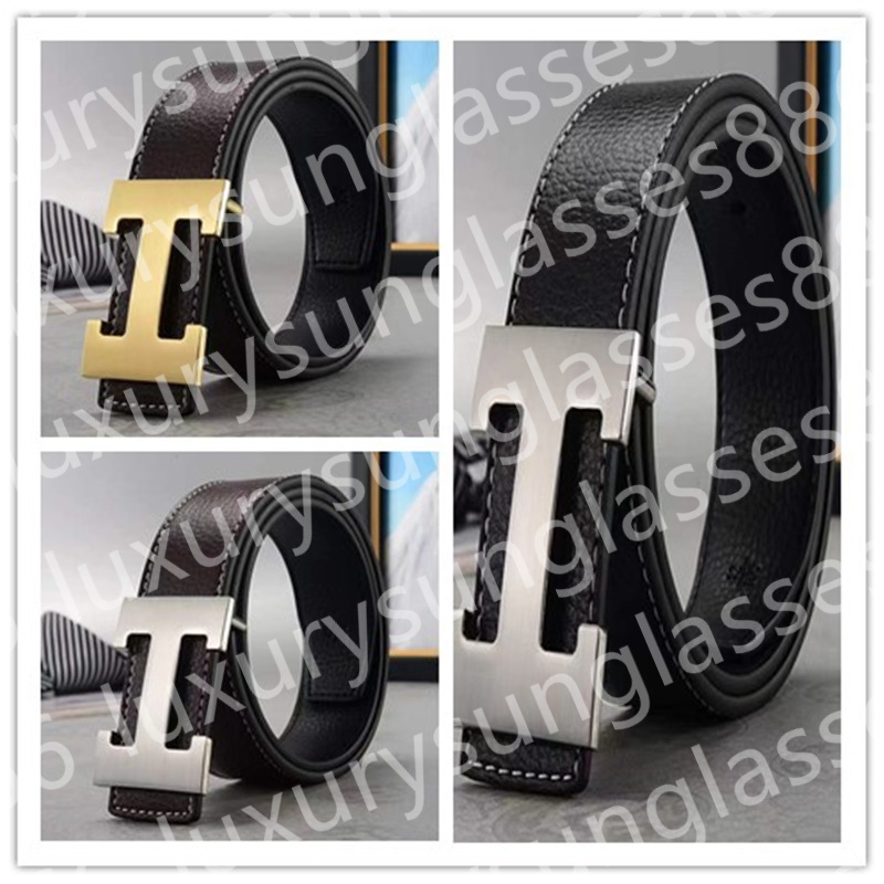 designer belt Fashion mens belt business luxury belt mens womens five color gold and silver glossy buckle 3.8cm with box