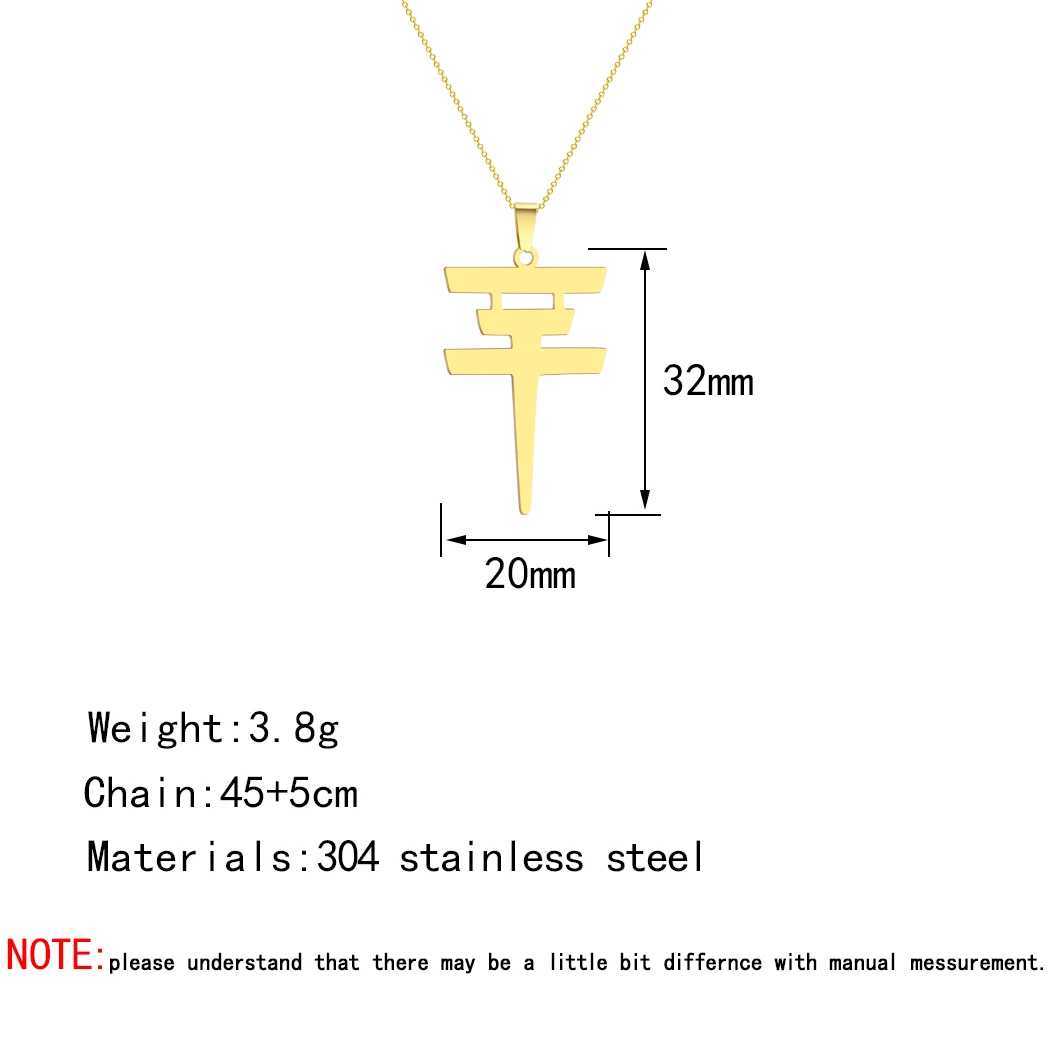 CHENGXUN TOKIO Hotel Pendant Necklace Womens Stainless Steel Bill Katz Signature Charm Necklace Fem Jewelry X250224